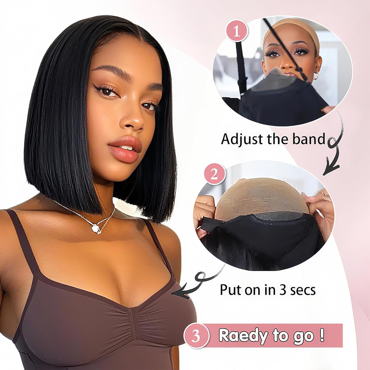Perruque courte bob Smilegirl  - Luxury Lifestyle Hair avis et prix