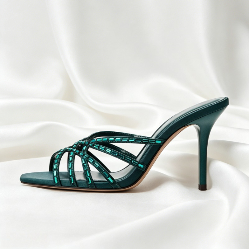 Sandales à talons uniques bleu - Luxury Lifestyle Store avis et prix